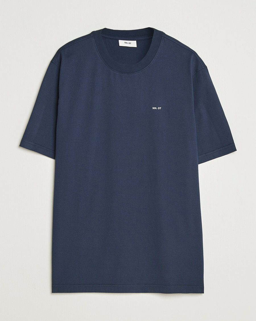 Homme | T-shirts | NN07 | Abel Logo Crew Neck T-Shirt Navy