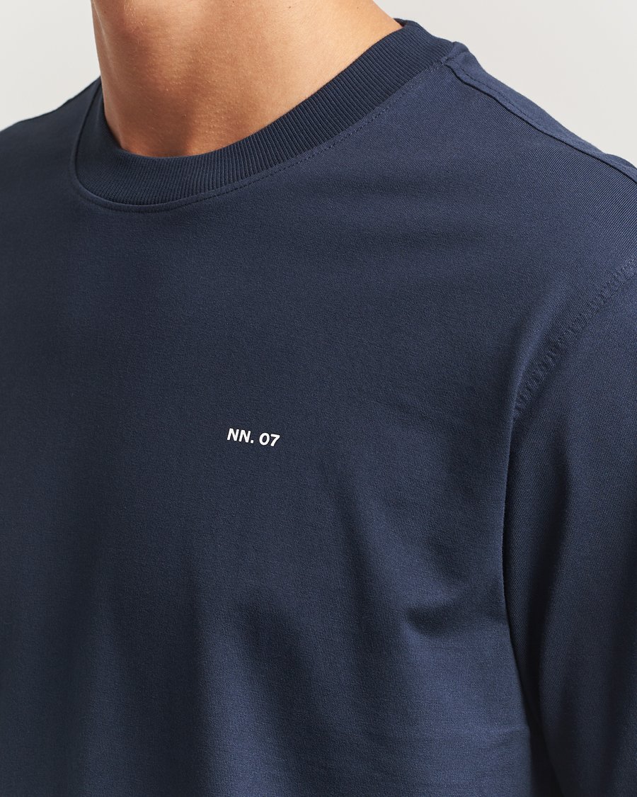 Homme | T-shirts | NN07 | Abel Logo Crew Neck T-Shirt Navy