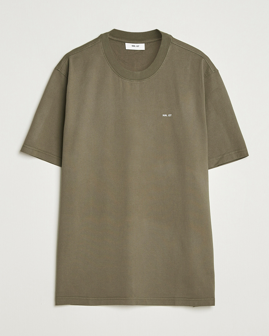 Homme | T-shirts | NN07 | Abel Logo Crew Neck T-Shirt Capers Green