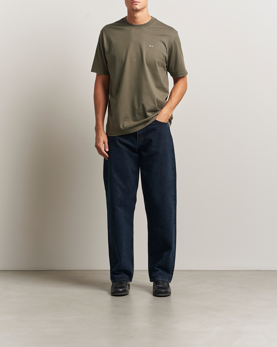 Homme | T-shirts | NN07 | Abel Logo Crew Neck T-Shirt Capers Green