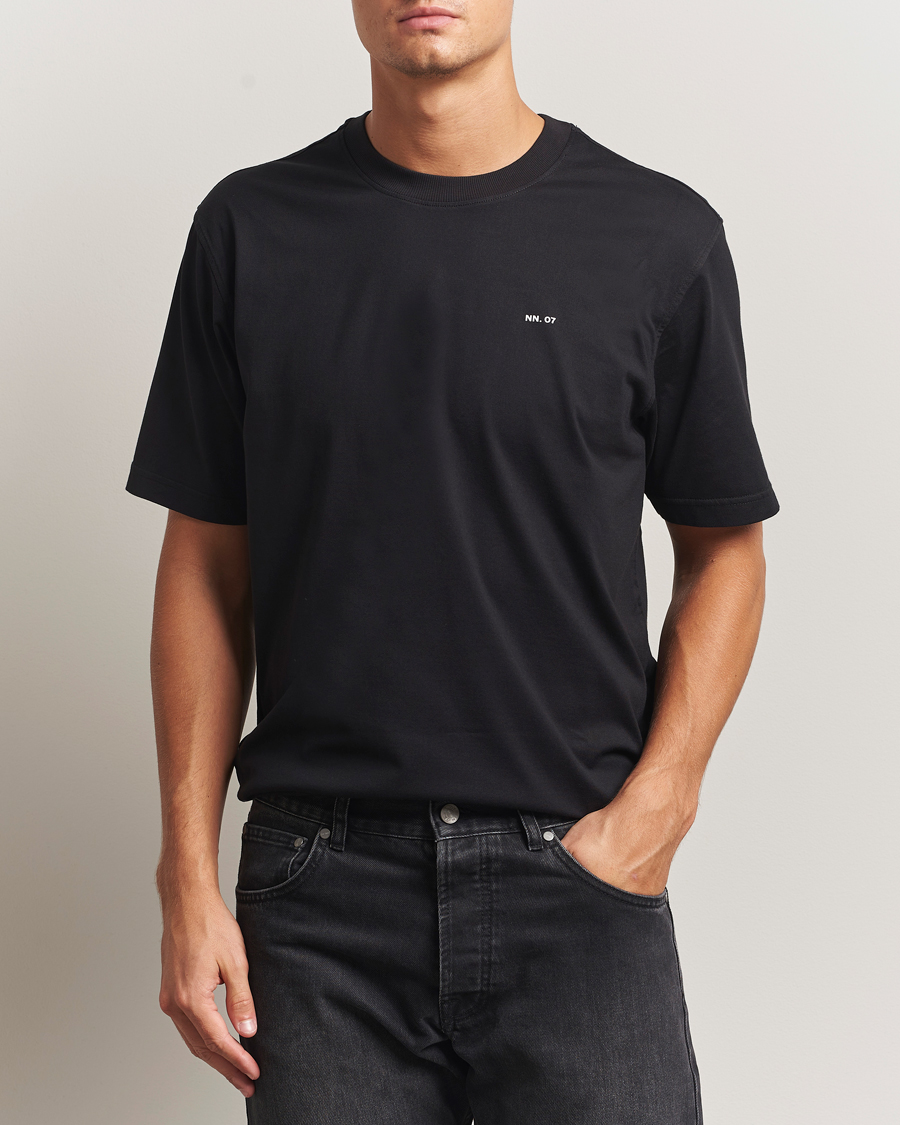 Homme | T-shirts | NN07 | Abel Logo Crew Neck T-Shirt Black