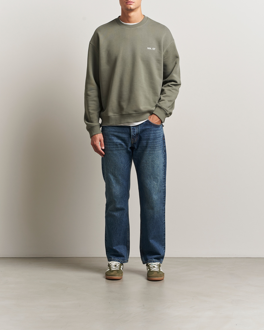 Homme | Pulls Et Tricots | NN07 | Dagon Crew Neck Sweatshirt Capers Green