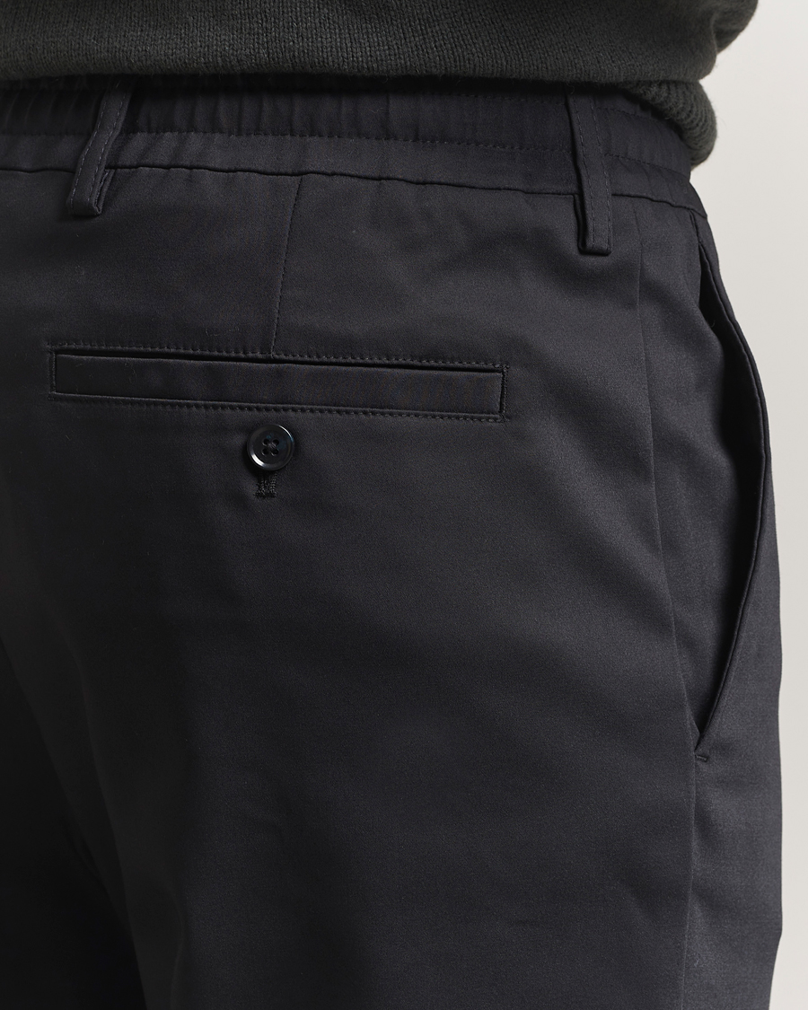 Homme | Pantalons | NN07 | Baker Cotton Drawstring Trousers Navy