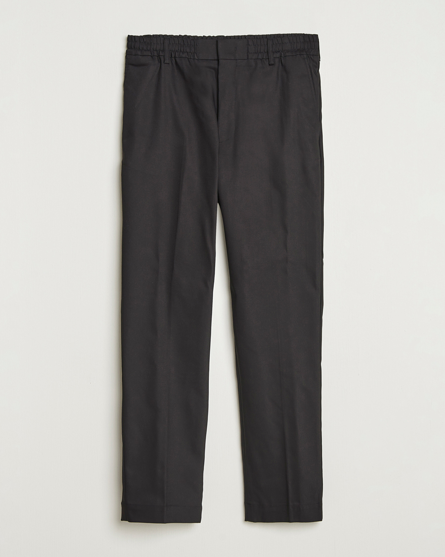 Homme | Pantalons | NN07 | Baker Cotton Drawstring Trousers Black