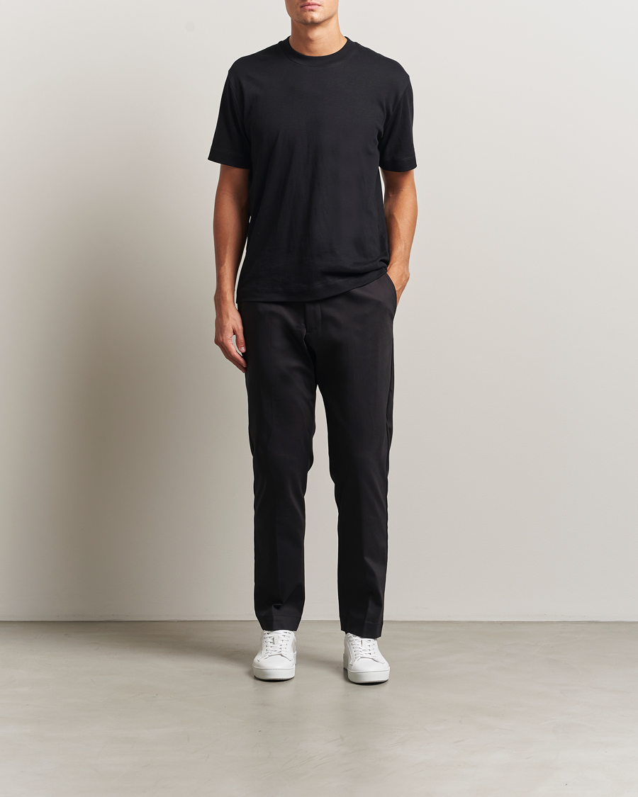 Homme | Pantalons | NN07 | Baker Cotton Drawstring Trousers Black