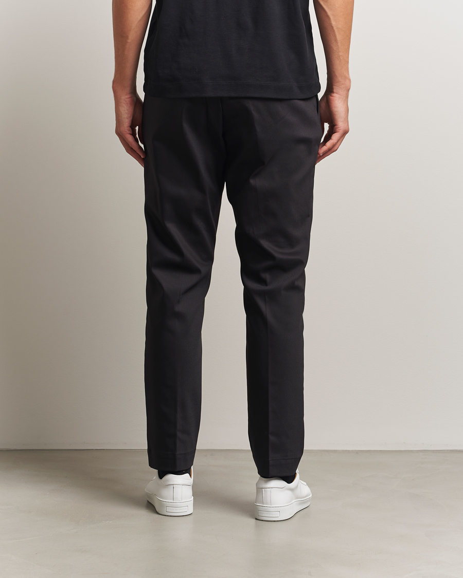 Homme | Pantalons | NN07 | Baker Cotton Drawstring Trousers Black