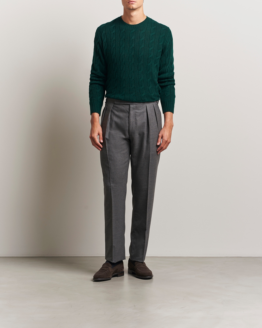 Homme | Pulls Et Tricots | Ralph Lauren Purple Label | Cashmere Cable Sweater Moss Agate