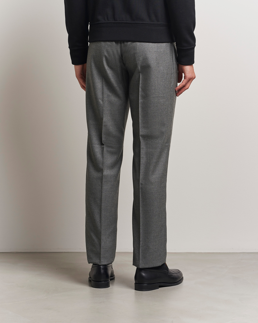 Homme | Pantalons | Ralph Lauren Purple Label | Worsted Flannel Trousers Light Grey