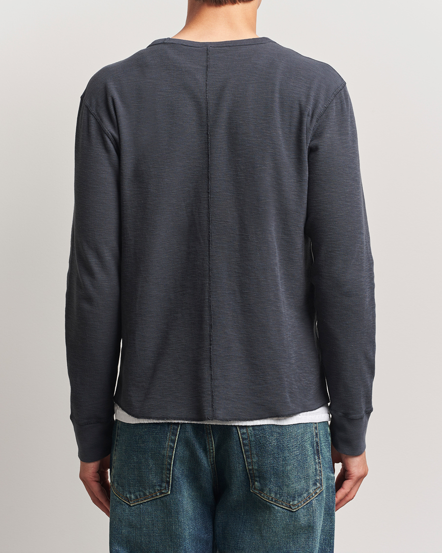 Homme | T-shirts | Sunflower | Long Sleeve Waffle T-Shirt Washed Black