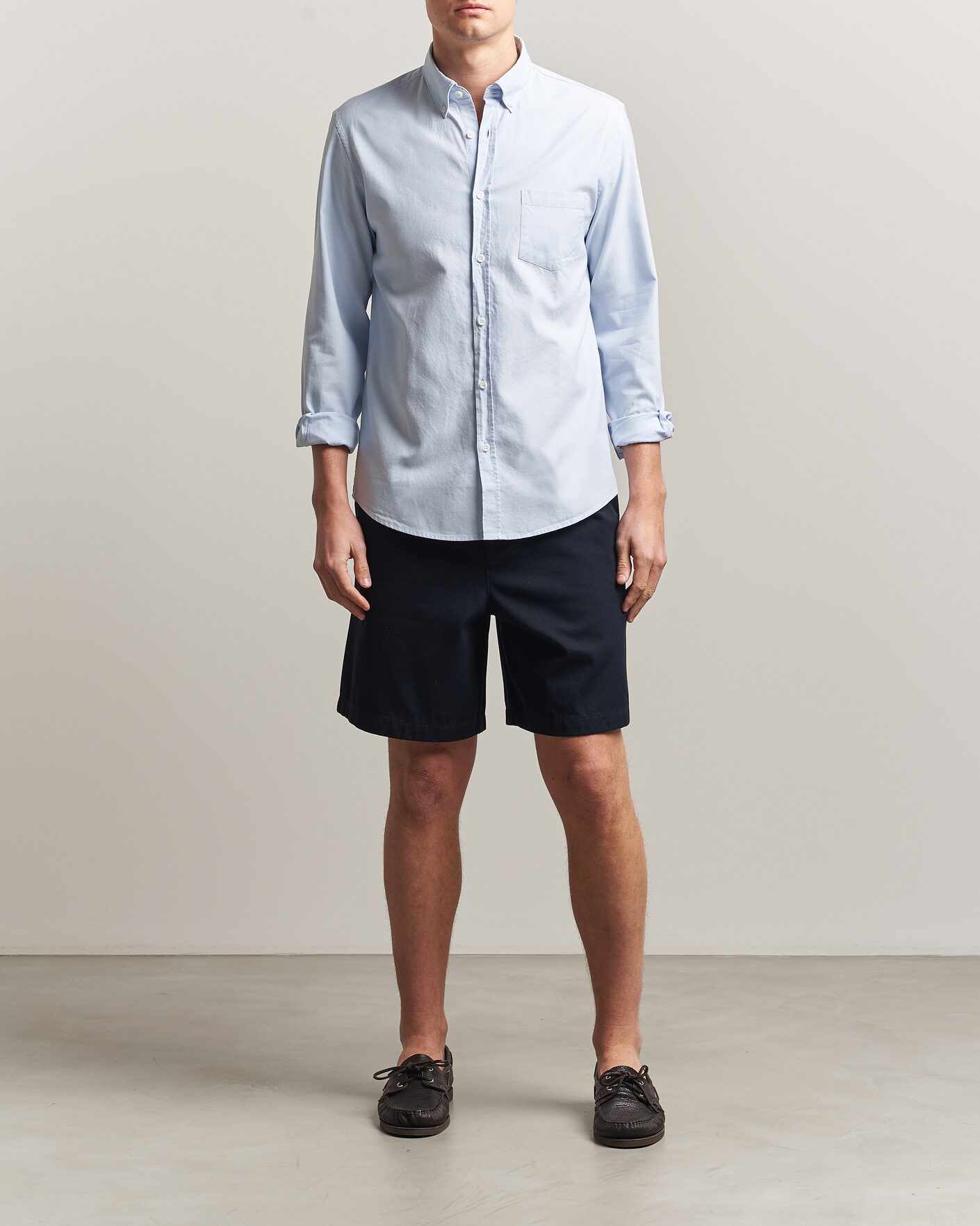 Homme | Chemises | Sunspel | Oxford Button Down Shirt Light Blue