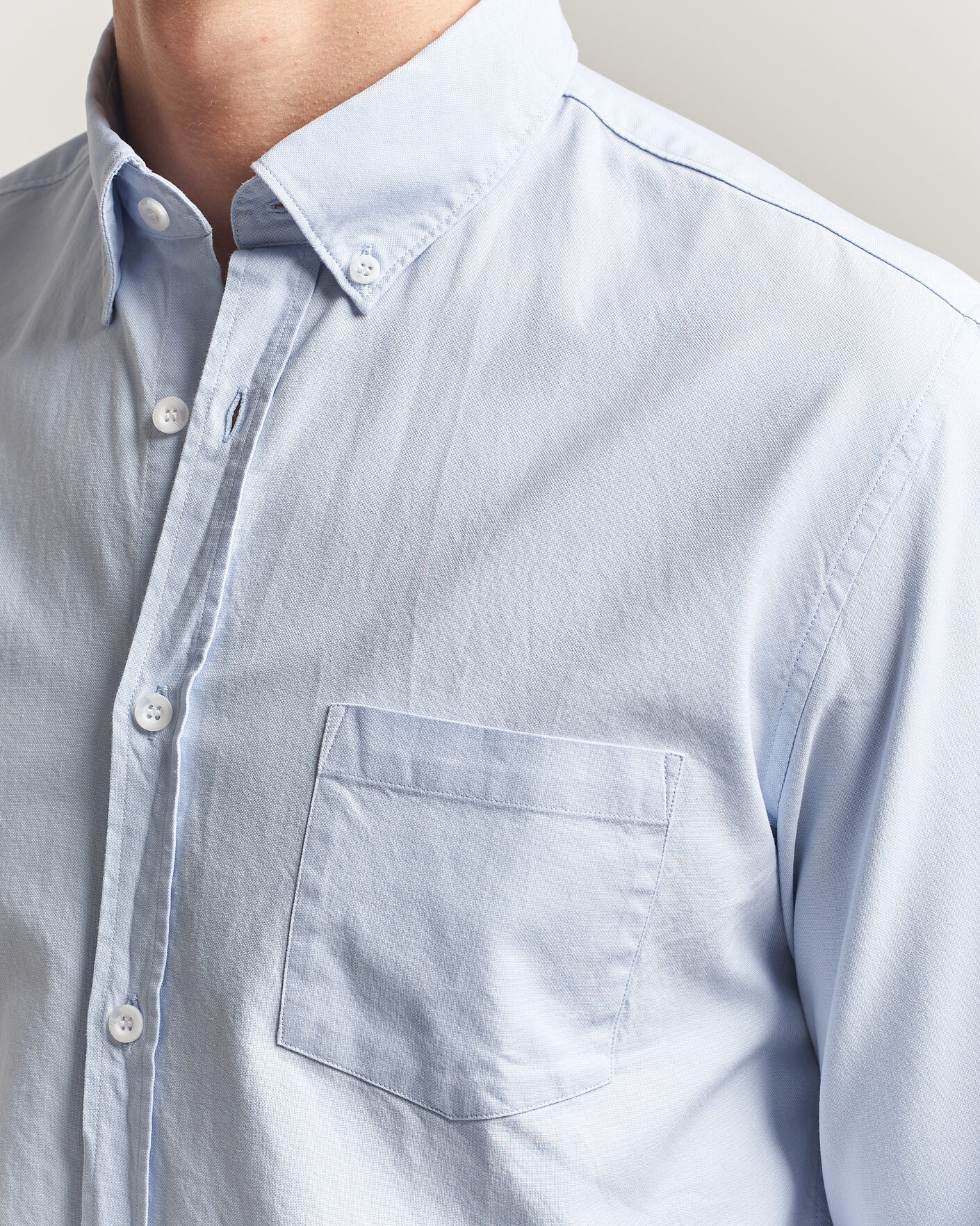 Homme | Chemises | Sunspel | Oxford Button Down Shirt Light Blue