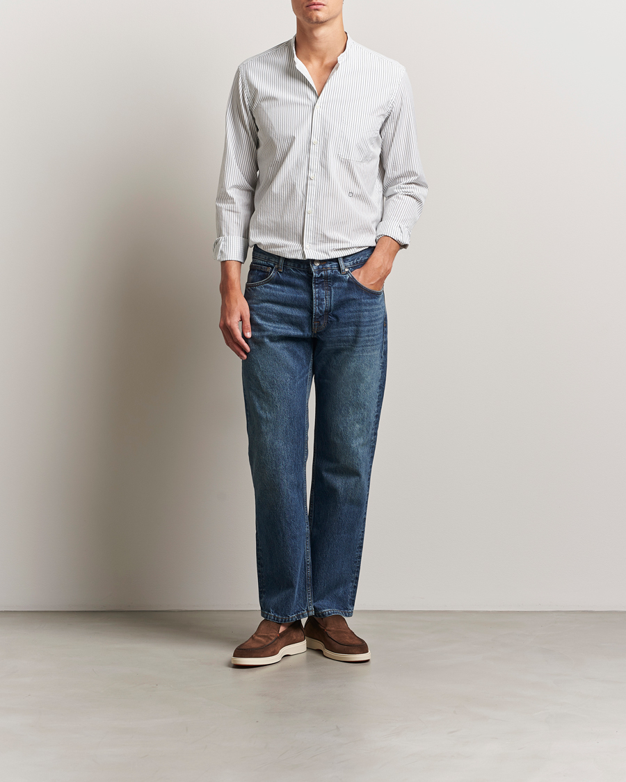 Homme | Chemises | Massimo Alba | Noto Guru Collar Shirt White/Green
