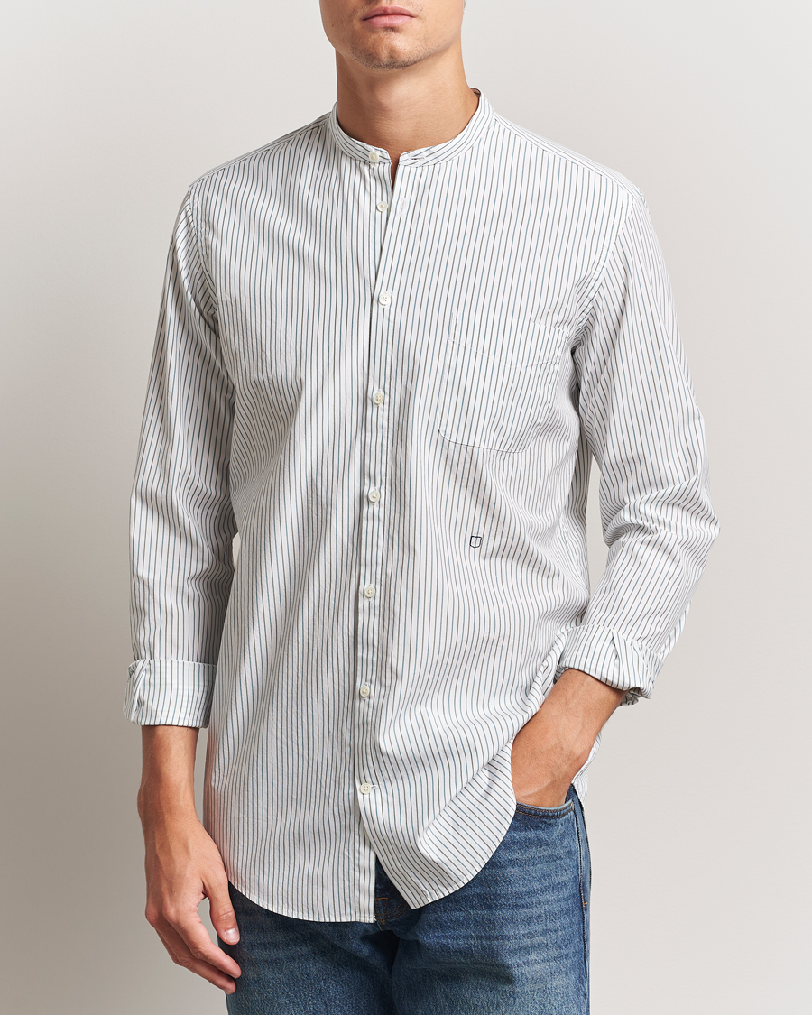 Homme | Chemises | Massimo Alba | Noto Guru Collar Shirt White/Green