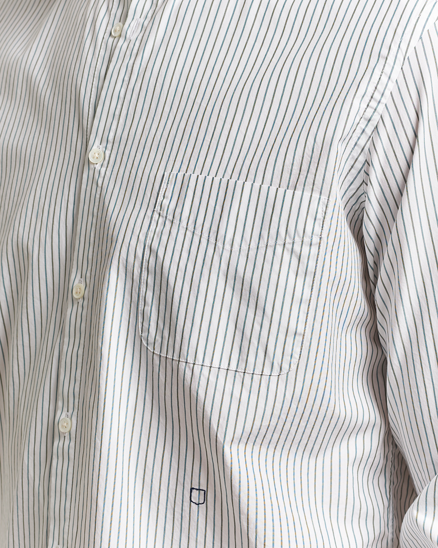 Homme | Chemises | Massimo Alba | Noto Guru Collar Shirt White/Green