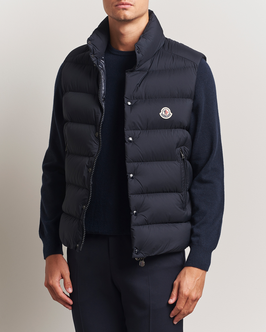 Homme | Manteaux Et Vestes | Moncler | Tibb Matte Down Vest Navy