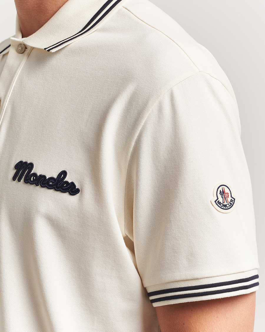 Homme | Polos | Moncler | Vintage Logo Polo Off White