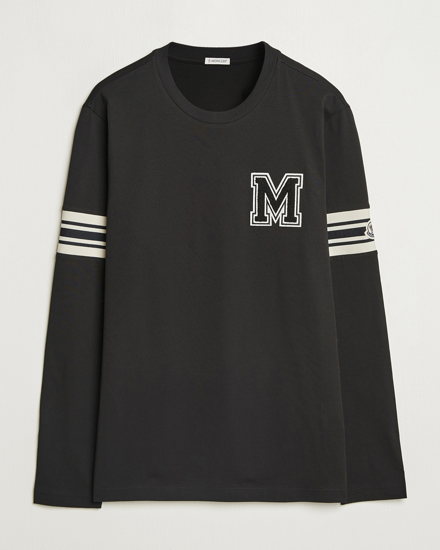 Homme | T-shirts | Moncler | Archive Logo Long Sleeve T-Shirt Black