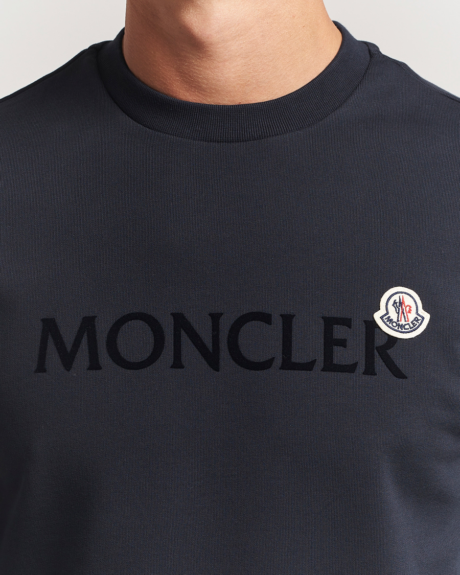 Homme | Pulls Et Tricots | Moncler | Lettering Logo Sweatshirt Navy