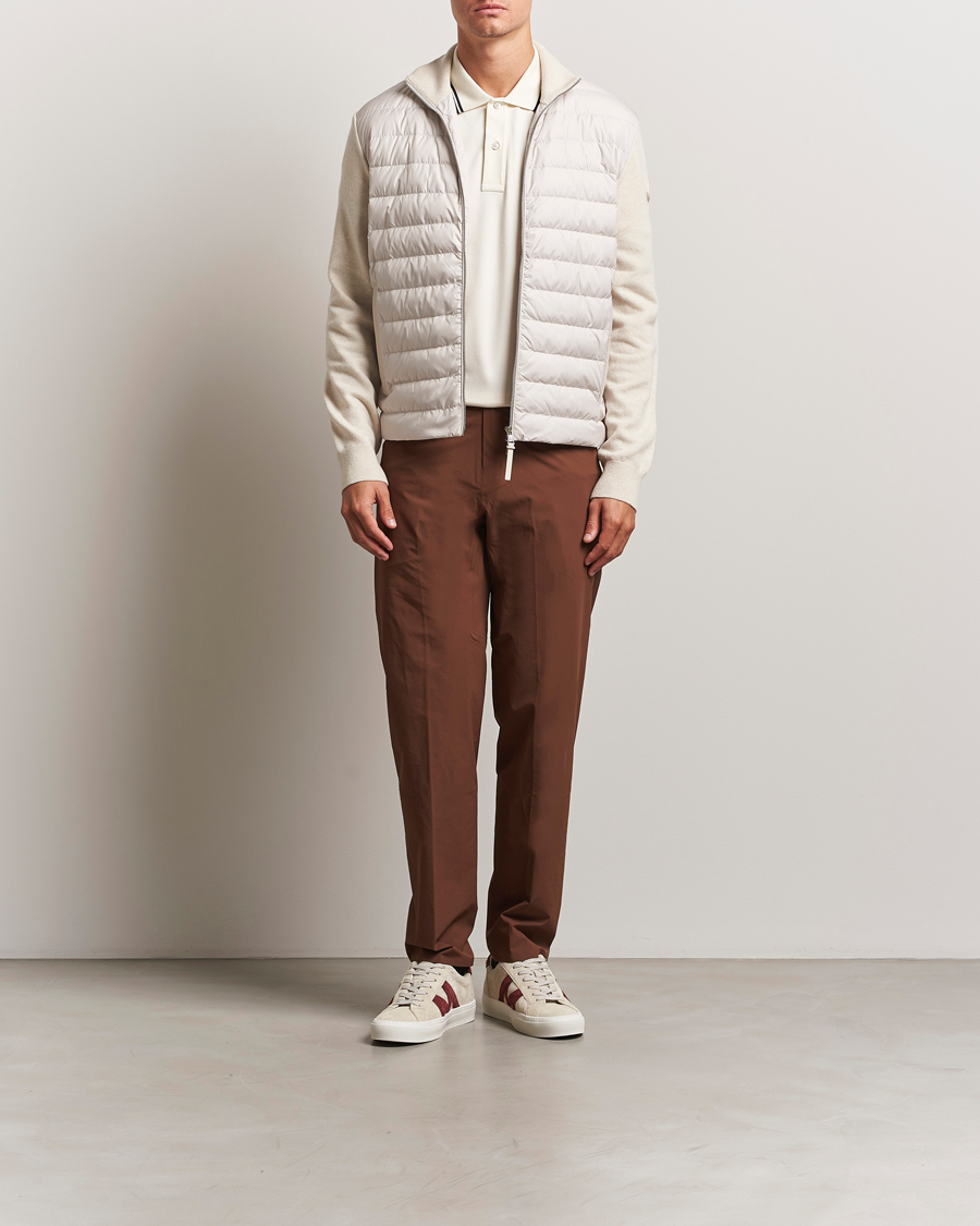 Homme | Pulls Et Tricots | Moncler | Full Zip Padded Cardigan Off White