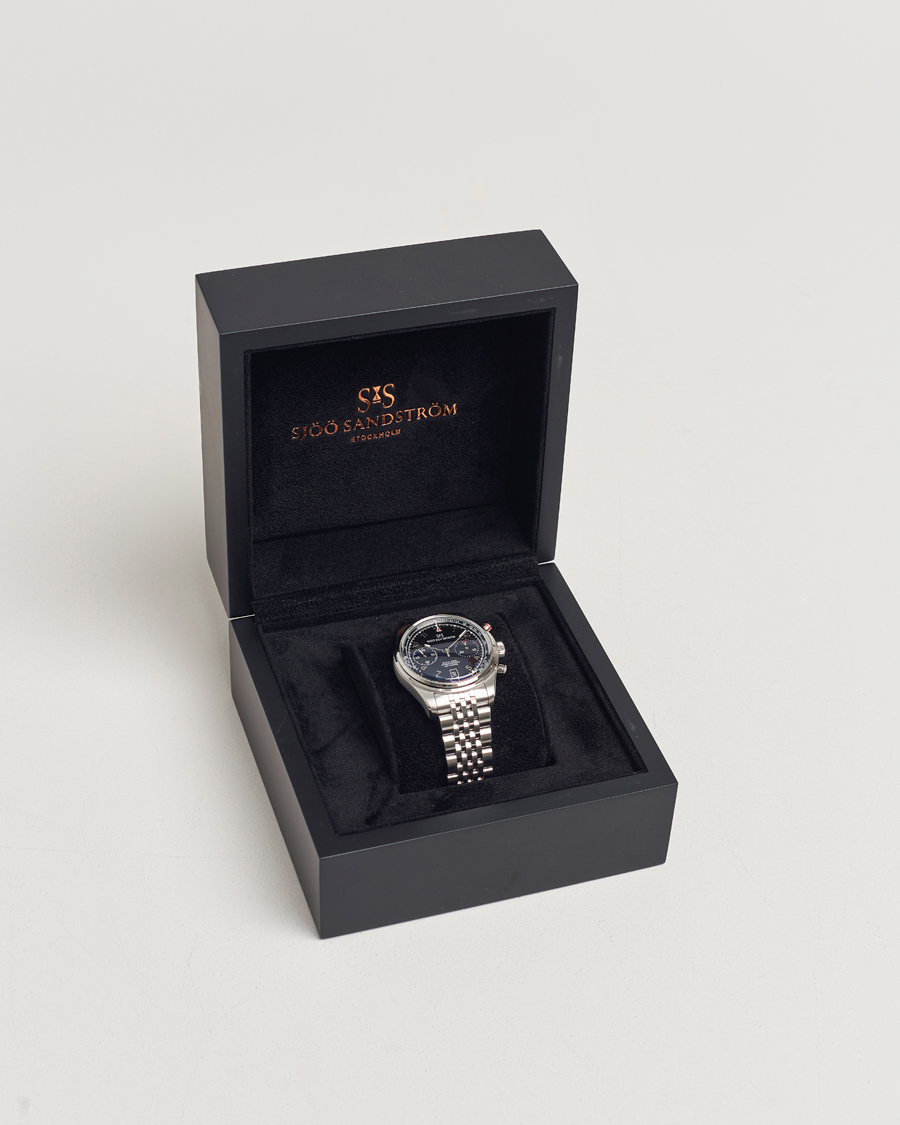 Homme | Sjöö Sandström Royal Steel Chronograph 40mm Black Dial | Sjöö Sandström | Royal Steel Chronograph 40mm Black Dial