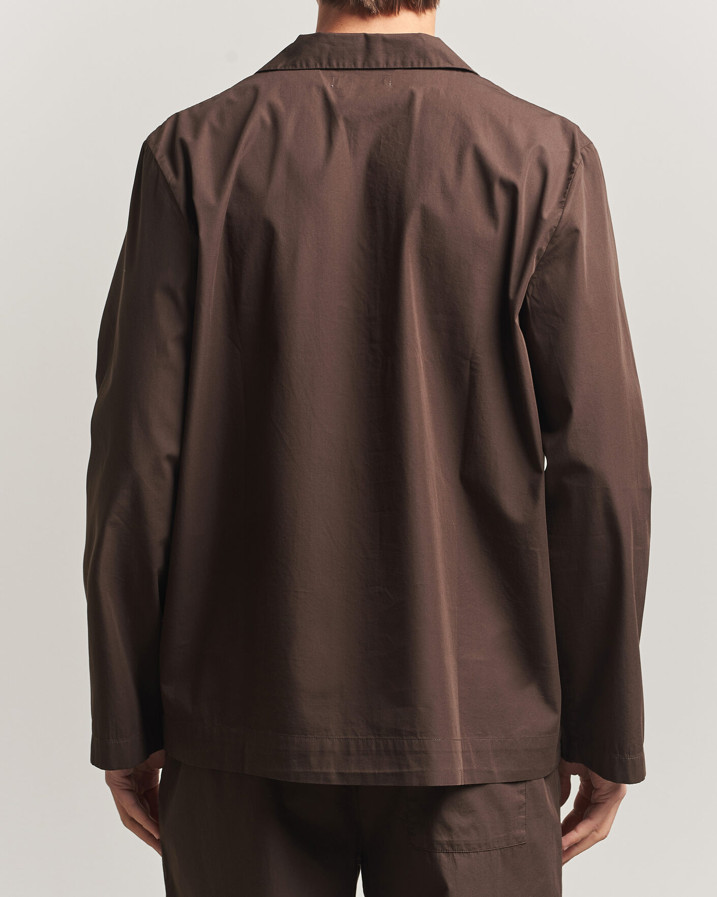 Homme | Peignoirs Et Pyjamas | Tekla | Poplin Pyjama Shirt Coffee