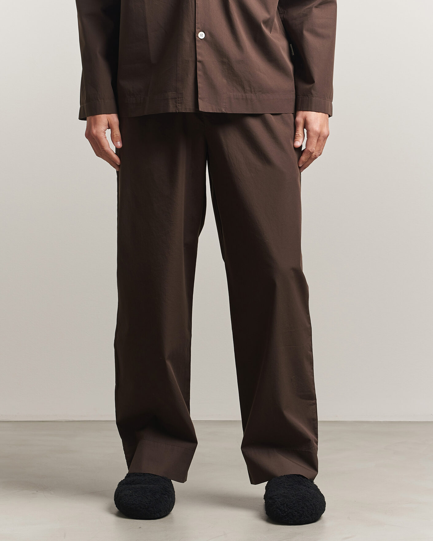 Homme | Peignoirs Et Pyjamas | Tekla | Poplin Pyjama Pants Coffee