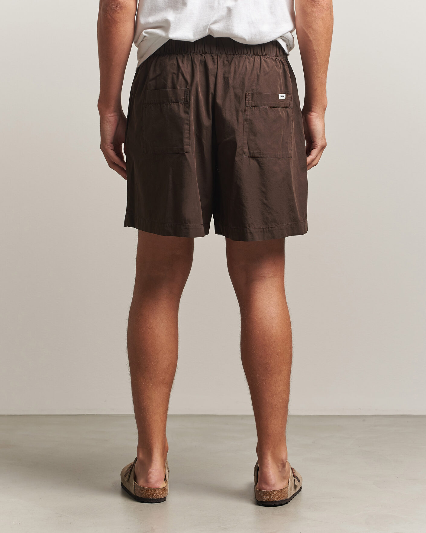 Homme | Peignoirs Et Pyjamas | Tekla | Poplin Pyjama Shorts Coffee