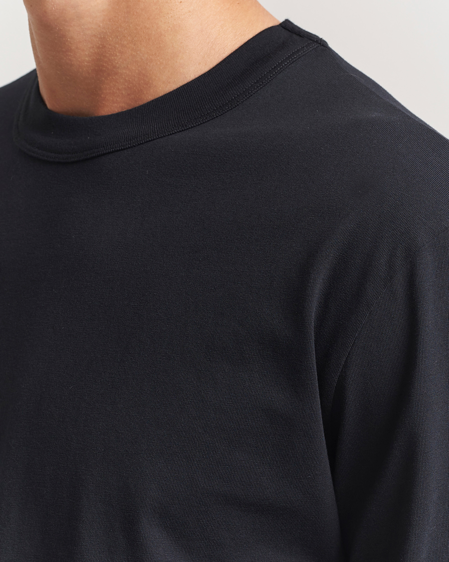 Homme | T-shirts | Tekla | Organic Cotton Long Sleeve T-Shirt Black
