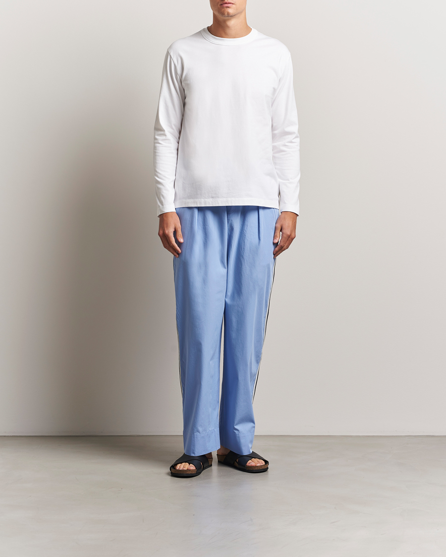 Homme | T-shirts | Tekla | Organic Cotton Long Sleeve T-Shirt White