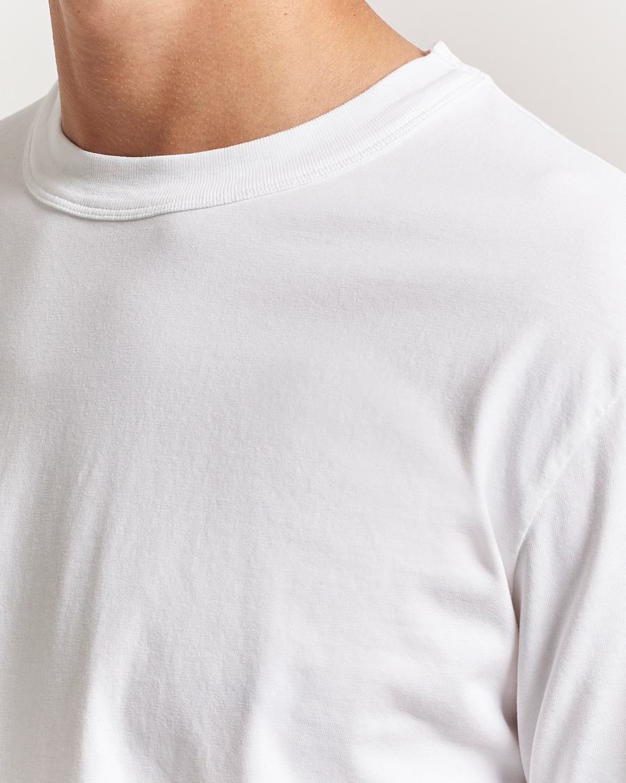 Homme | T-shirts | Tekla | Organic Cotton Long Sleeve T-Shirt White