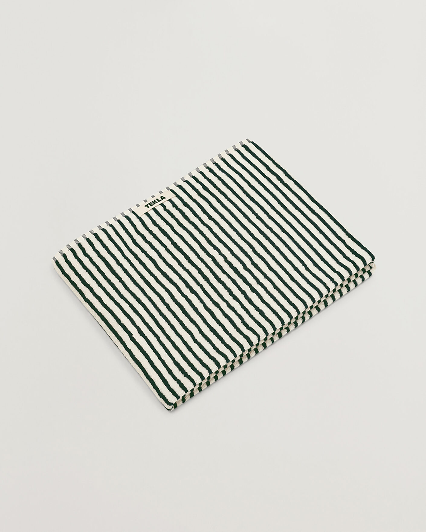  |  | Tekla | Organic Terry Bath Towel Racing Green Stripes