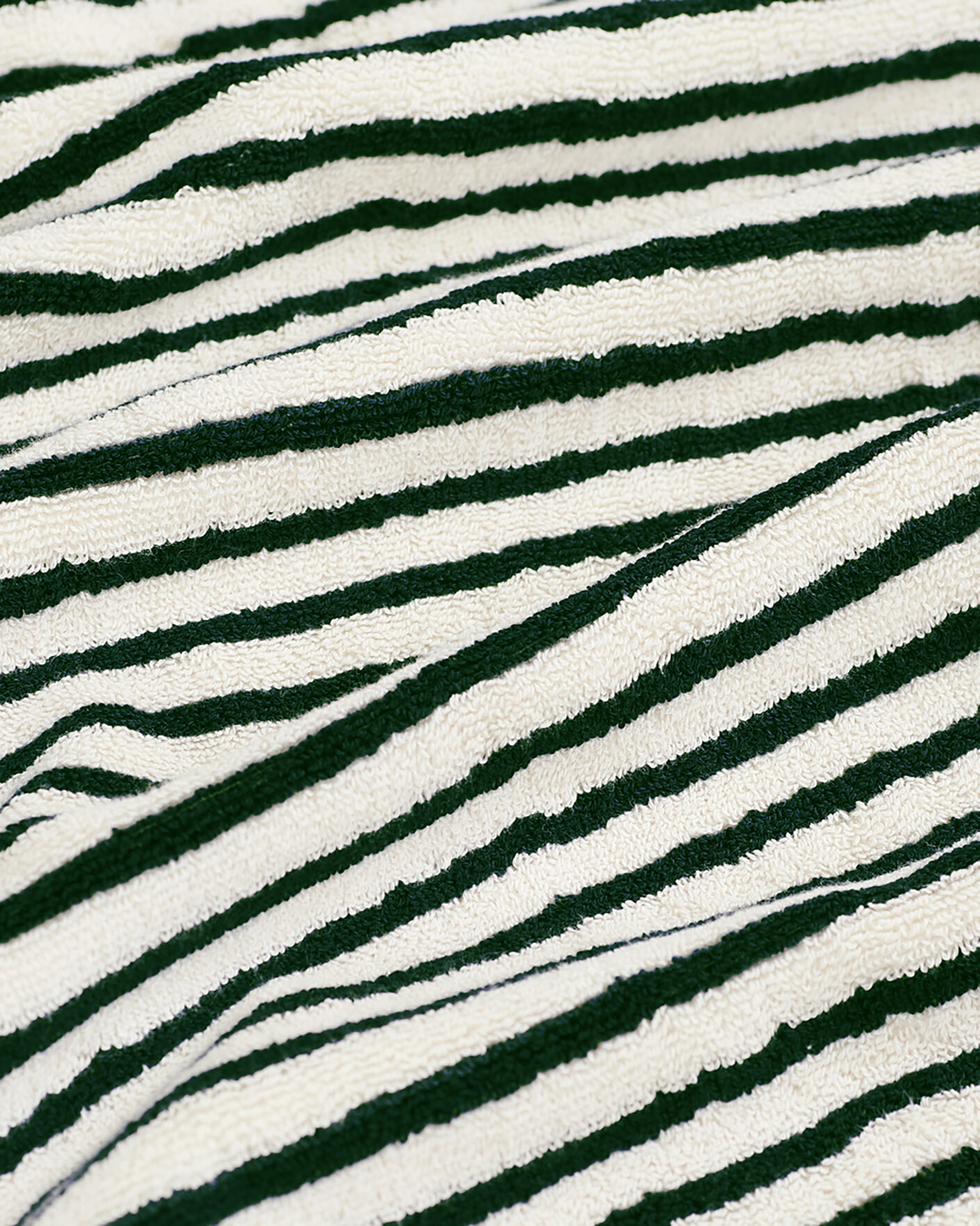 Homme | Tekla Organic Terry Bath Towel Racing Green Stripes | Tekla | Organic Terry Bath Towel Racing Green Stripes