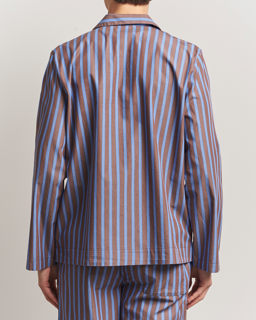 Homme | Peignoirs Et Pyjamas | Tekla | Poplin Pyjama Shirt Chestnut Stripes