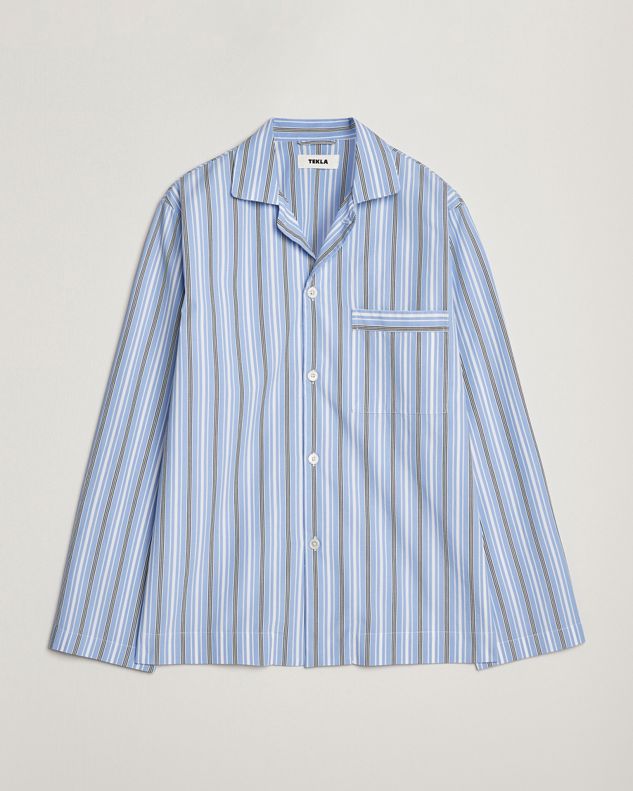 Homme | Peignoirs Et Pyjamas | Tekla | Poplin Pyjama Shirt Stave Stripes