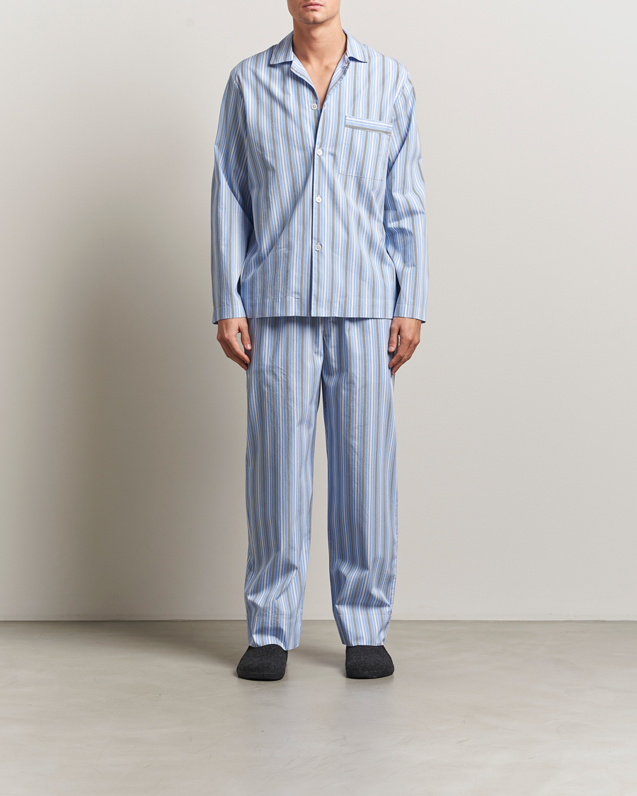 Homme | Peignoirs Et Pyjamas | Tekla | Poplin Pyjama Shirt Stave Stripes