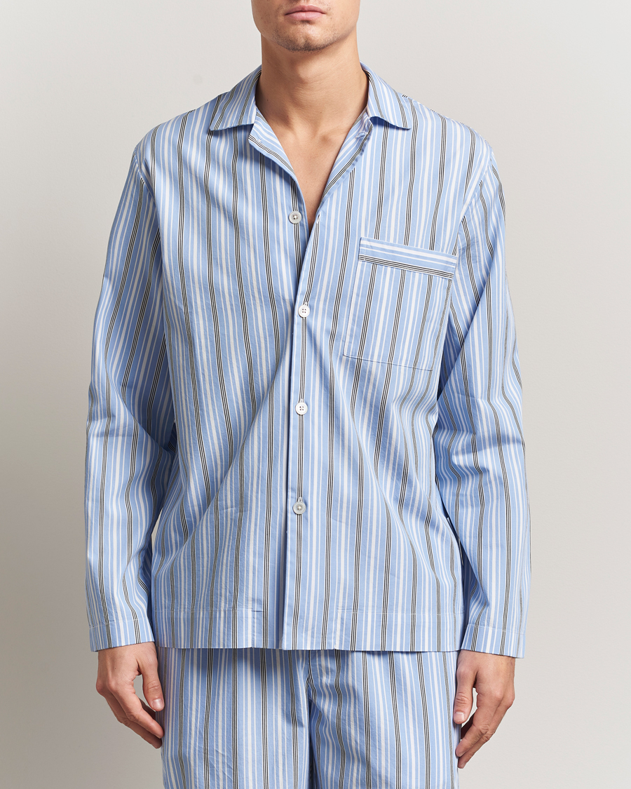 Homme | Peignoirs Et Pyjamas | Tekla | Poplin Pyjama Shirt Stave Stripes