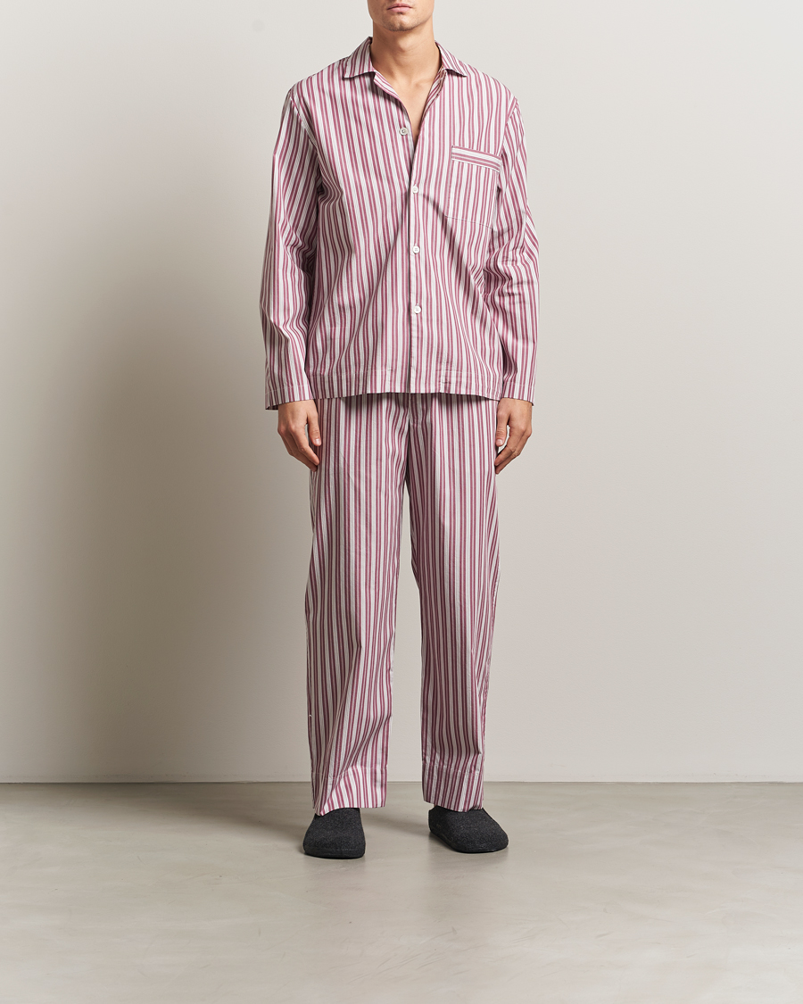 Homme |  | Tekla | Poplin Pyjama Pants Rhubarb Stripes
