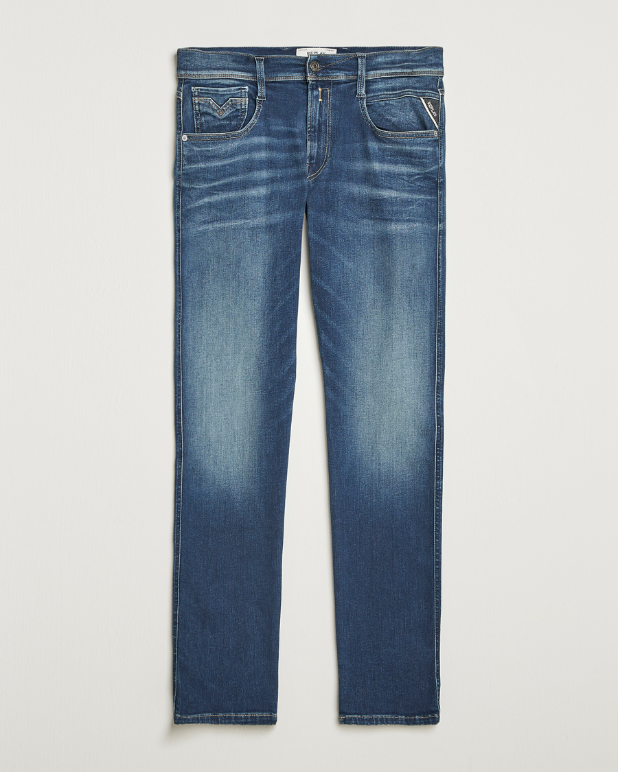Homme | Pantalons | Replay | Anbass Hyperflex Dust Jeans Dark Blue