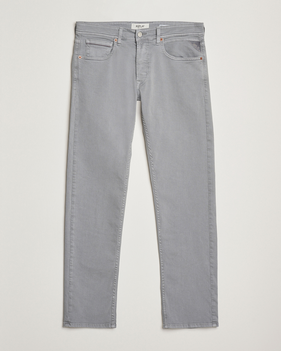 Homme | Pantalons | Replay | Grover Bullstretch 5-Pocket Pants Light Grey