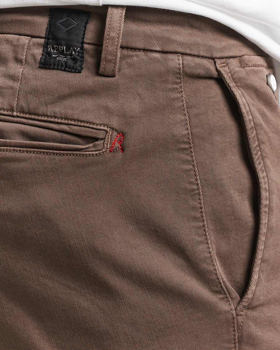 Homme | Pantalons | Replay | Benni Hyperflex X-Lite Chinos Brown