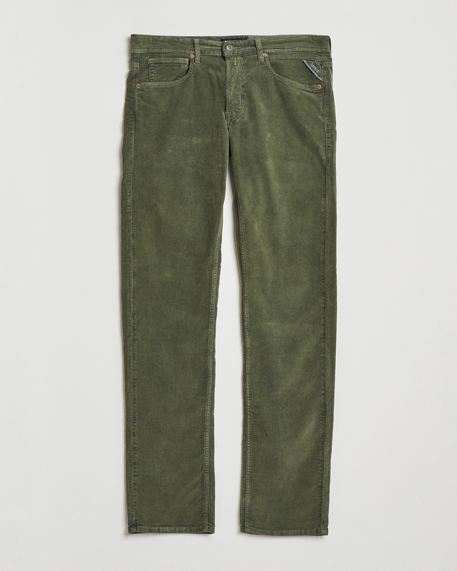 Homme | Pantalons | Replay | Grover Corduroy 5-Pocket Pants Dark Green