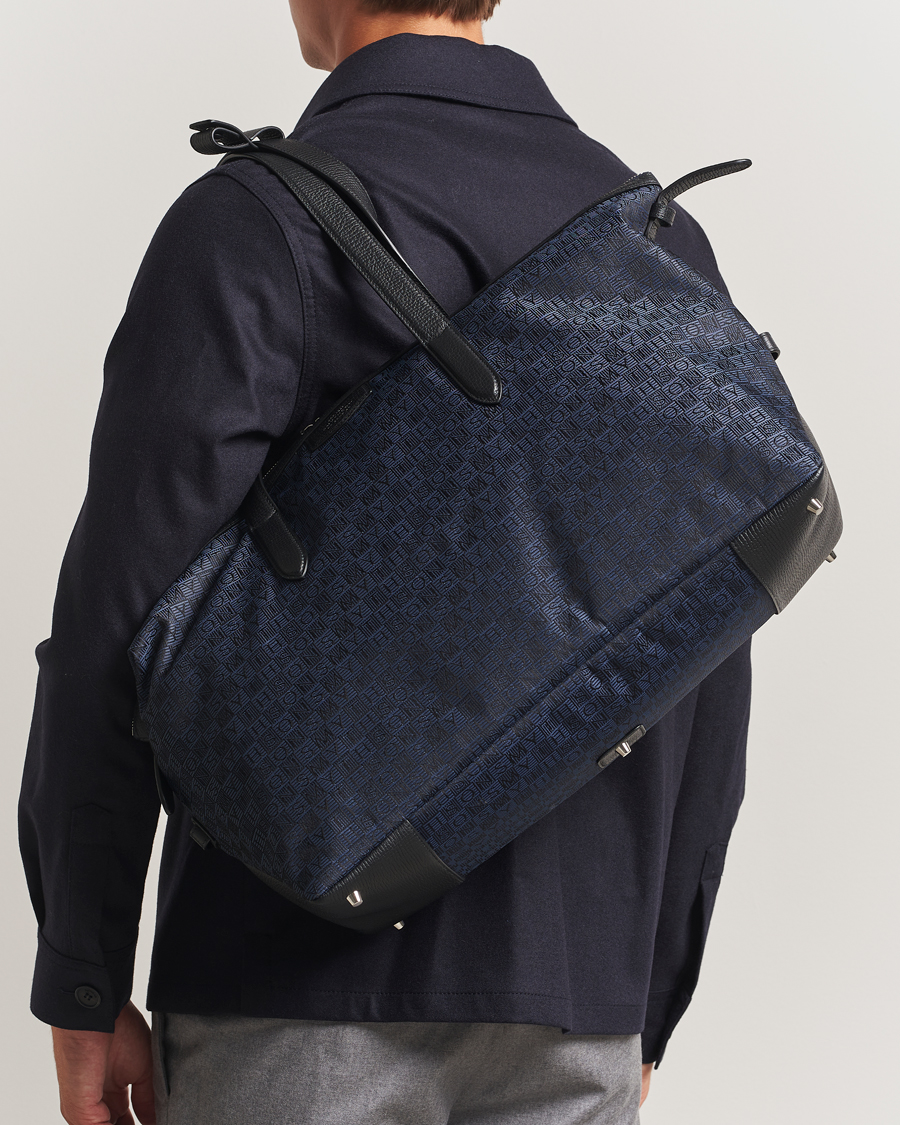 Homme | Sacs | Smythson | Canvas Stamp Small Travel Bag Navy