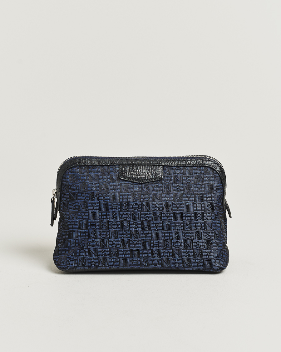 Homme | Smythson Canvas Stamp Travel Pouch Navy | Smythson | Canvas Stamp Travel Pouch Navy