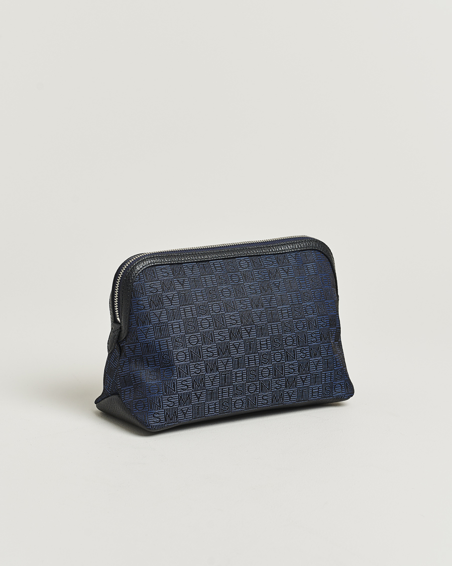 Homme | Smythson Canvas Stamp Travel Pouch Navy | Smythson | Canvas Stamp Travel Pouch Navy