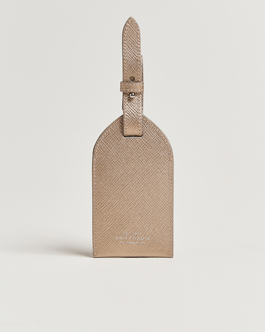 Homme | Pour La Maison | Smythson | Panama Leather Luggage Tag Bronze