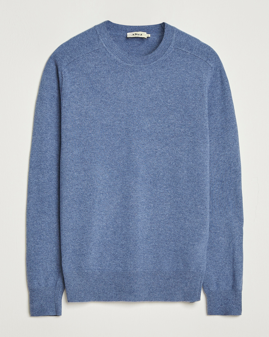 Homme | Pulls Et Tricots | Altea | Wool/Cashmere Crew Neck Pullover Blue