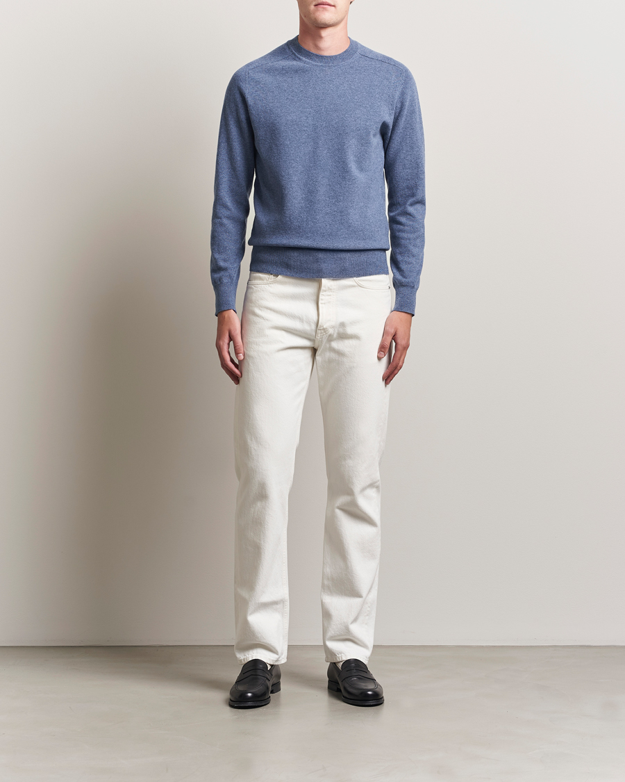 Homme | Pulls Et Tricots | Altea | Wool/Cashmere Crew Neck Pullover Blue