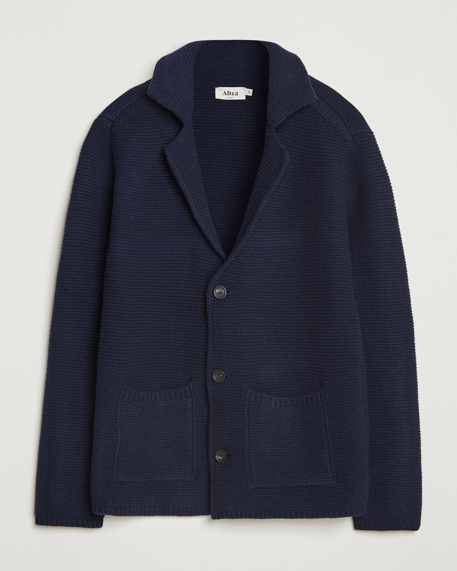 Homme | Pulls Et Tricots | Altea | Wool Cardigan Jacket Navy