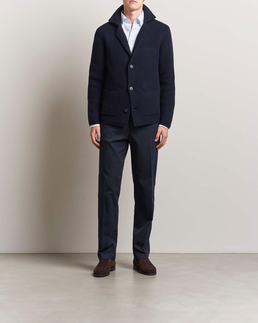 Homme | Pulls Et Tricots | Altea | Wool Cardigan Jacket Navy