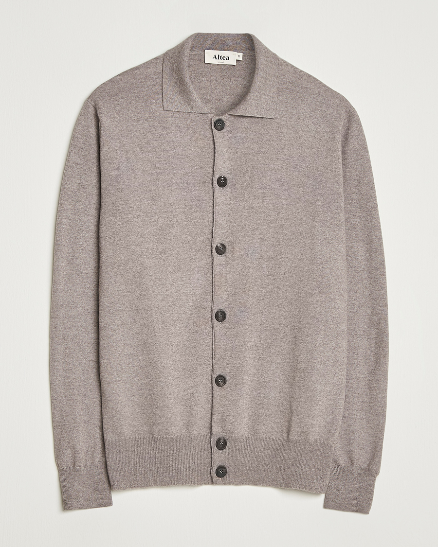 Homme | Pulls Et Tricots | Altea | Merino Wool Cardigan Taupe
